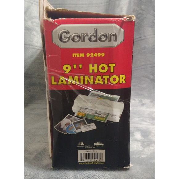 GORDON 9" HOT LAMINATOR 92499 and Gordon Pouch Laminate, 9 X 11 X 1/2”, 9 PCs - Picture 2 of 5
